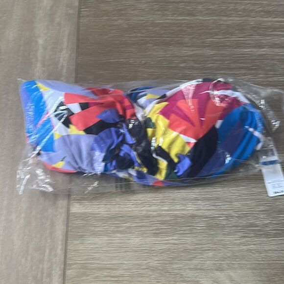 Anne Cole Women Plus Tropic Stamp Twist Bandeaukini Swim Top 36Dd NWT in package - Picture 5 of 7